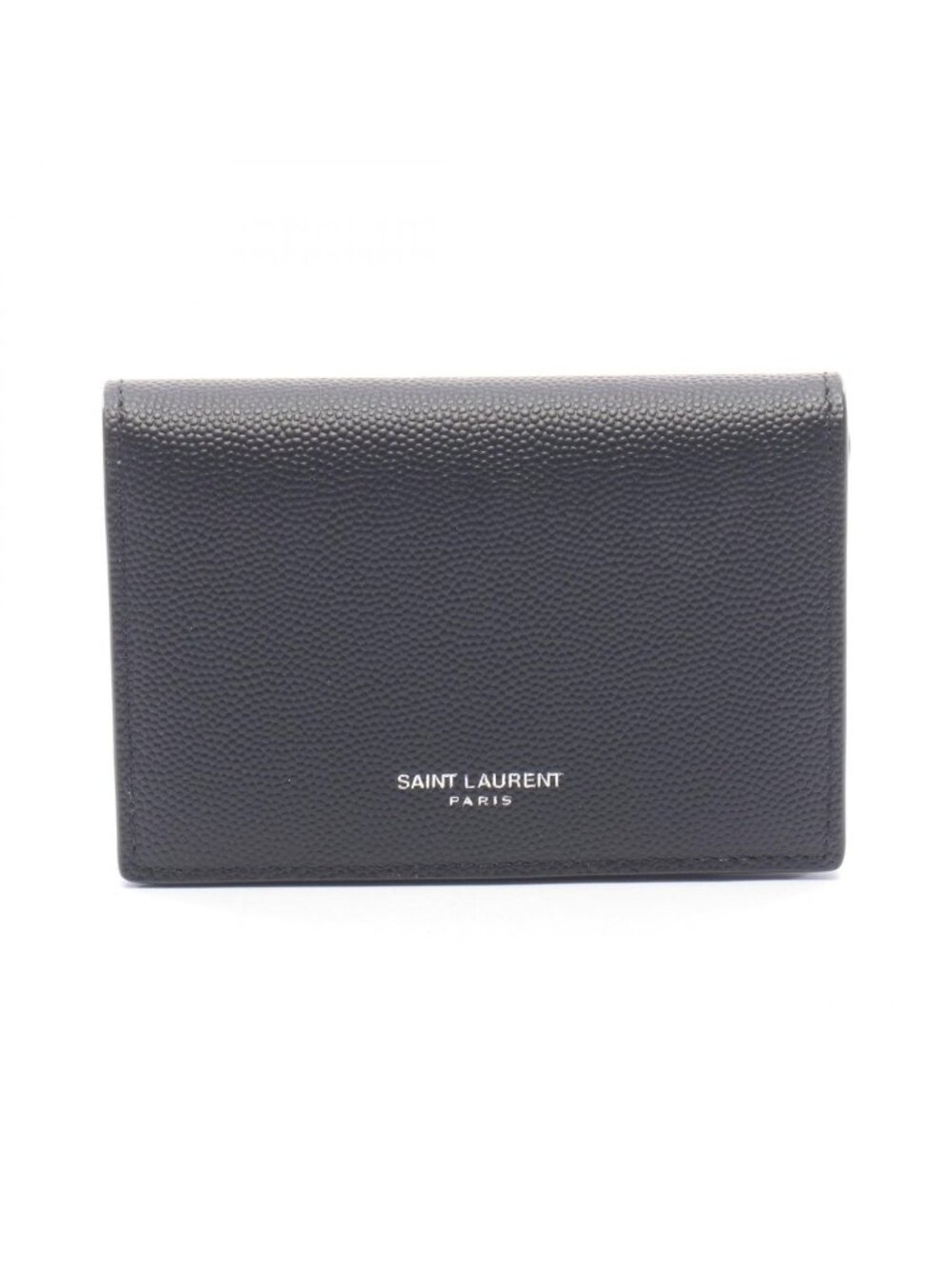 Saint Laurent Paris Card Case Black Leather